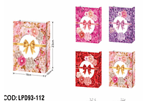 BOLSA PARA REGALO DISEÑO FLORES/ MOÑO MOD# LPD93-112  💝 💐 🎁