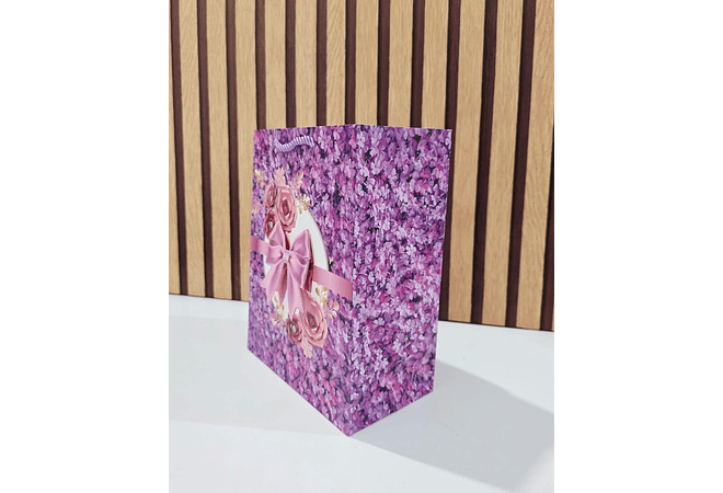 BOLSA PARA REGALO DISEÑO FLORES/ MOÑO MOD# LPD93-112  💝 💐 🎁