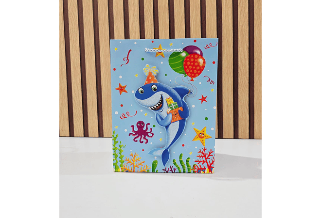 BOLSA PARA REGALO DISEÑO ANIMALITOS MOD# LPD77-016  🦈🐙