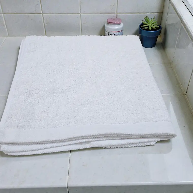 TOALLA 70x140CM BLANCA HOTELERA PARA BAÑO MOD# T-30749  🤍 2