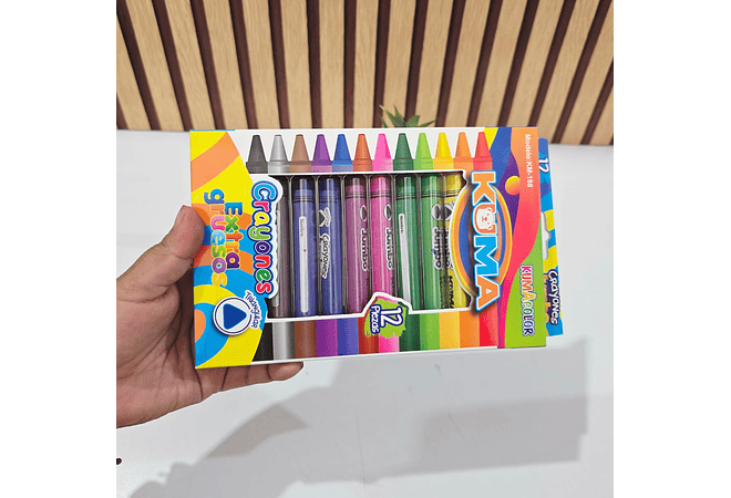 CAJITA CON 12 CRAYOLAS JIMBO MOD# KM-188🖍️