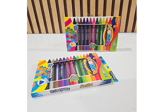CAJITA CON 12 CRAYOLAS JIMBO MOD# KM-188🖍️