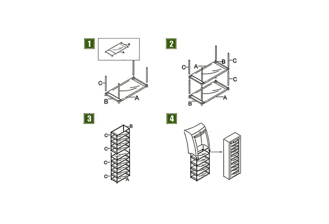 💋ORGANIZADOR  PARA ZAPATOS 9 NIVELES CON FORRO MOD# ZTA66