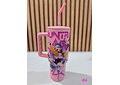 🍋‍🟩🍋VASO TÉRMICO CON AGARRADERA DISEÑO "LAS GUERRERAS KPOP DE 1.300L MOD# STH5🥤