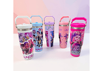 VASO TÉRMICO CON ASA  DISEÑO GUERRERAS KPOP DE 800ML MOD# VFT30
