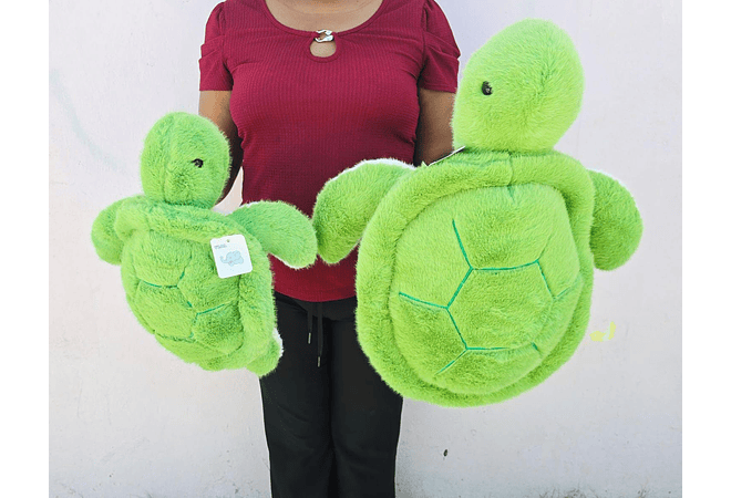 PELUCHE/TORTUGA MEDIANA Y CHICA ACABADO PELUSA MOD# K421 O K422  🐢