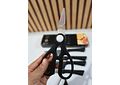 SET DE CUCHILLOS + TIJERAS + PELADOR (NEGROS) Cajita negra MOD# ER-0238A 🥒🥭