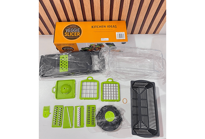 🍅🥒🥝 PICADOR DE VERDURAS MULTIFUNCIONAL 12 EN 1 MODELO #2825  🥝🥒🍅