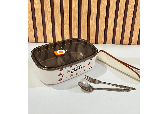 🥗🍱TUPPER TÉRMICO/CHERRY DE 850ML MOD# 25-FH-080  🍒