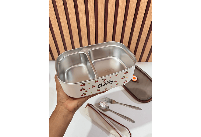 🥗🍱TUPPER TÉRMICO/CHERRY DE 850ML MOD# 25-FH-080  🍒