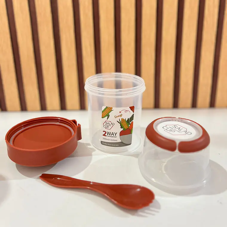 🥬VASO PARA ENSALADA DE 560 Y 310 ML MOD# 646🫜🥗 6