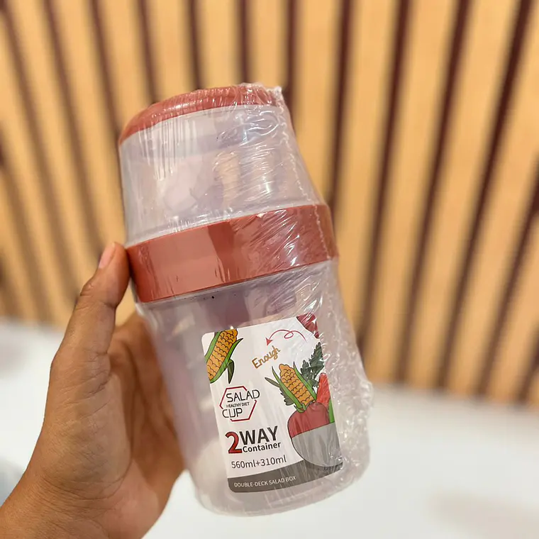 🥬VASO PARA ENSALADA DE 560 Y 310 ML MOD# 646🫜🥗 7