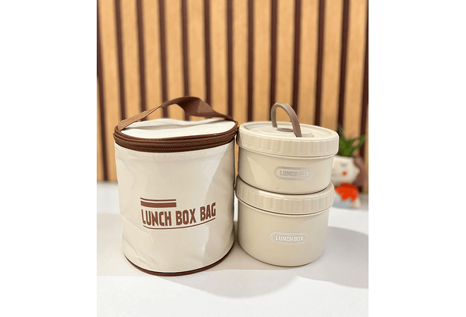 LUNCH BOX BAG, SET DE 2 TUPPER TÉRMICOS CON LONCHERA TÉRMICA MOD# 25-FH-088🧇🥪