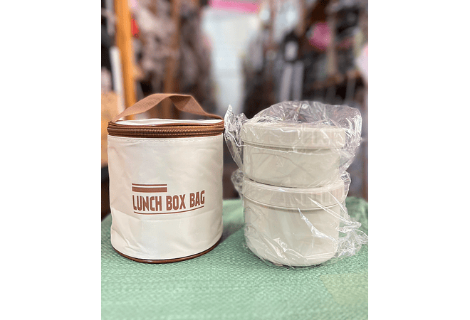 LUNCH BOX BAG, SET DE 2 TUPPER TÉRMICOS CON LONCHERA TÉRMICA MOD# 25-FH-088🧇🥪