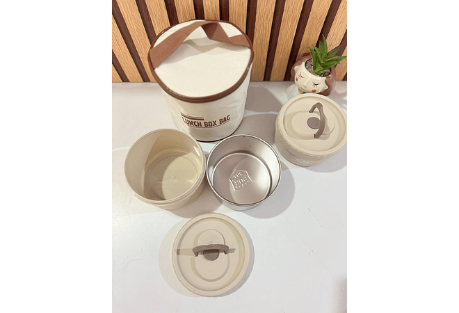 LUNCH BOX BAG, SET DE 2 TUPPER TÉRMICOS CON LONCHERA TÉRMICA MOD# 25-FH-088🧇🥪