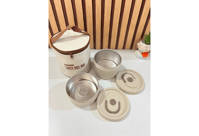 LUNCH BOX BAG, SET DE 2 TUPPER TÉRMICOS CON LONCHERA TÉRMICA MOD# 25-FH-088🧇🥪