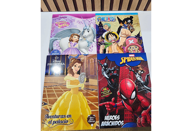 PAQ DE 3 LIBROS PARA COLOREAR VARIOS PERSONAJES DE NIÑA Y NIÑO(AL AZAR)🖍️
