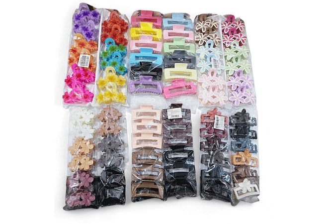 DOCENA DE PINZAS VARIOS MODELOS #009,FJ20,FJ08,011,E302,E303  🌻🌸🪻