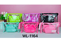 SET DE 3 COSMETIQUERAS (TRANSPARENTE FOREVER LOVE) MOD# WK-1164💋