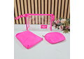 SET DE 3 COSMETIQUERAS (TRANSPARENTE FOREVER LOVE) MOD# WK-1164💋
