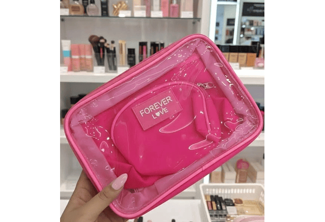 SET DE 3 COSMETIQUERAS (TRANSPARENTE) MOD# WL-1007 💋🩷