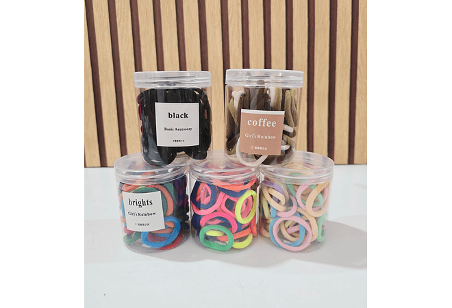 1 BOTECITO/TAPA BLANCA CON 50 DONITAS GRANDES DE COLORES (AL AZAR) MOD# WMD0009