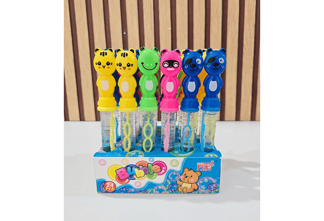 CAJITA CON 24 BURBUJEROS DIFERENTES DISEÑOS 🧼 🫧