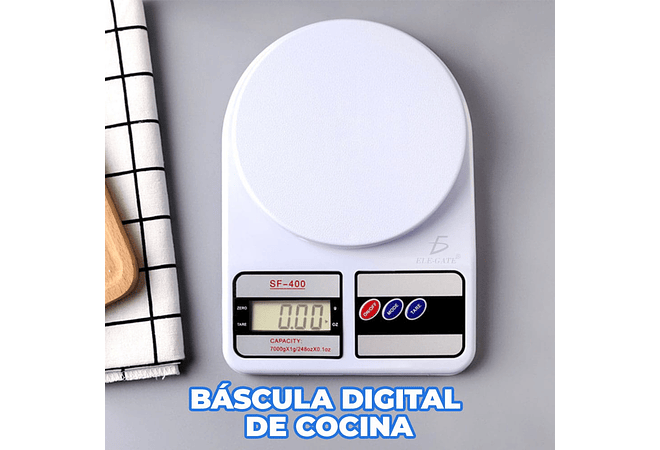 BÁSCULA DIGITAL DE COCINA MODEL #SF-400