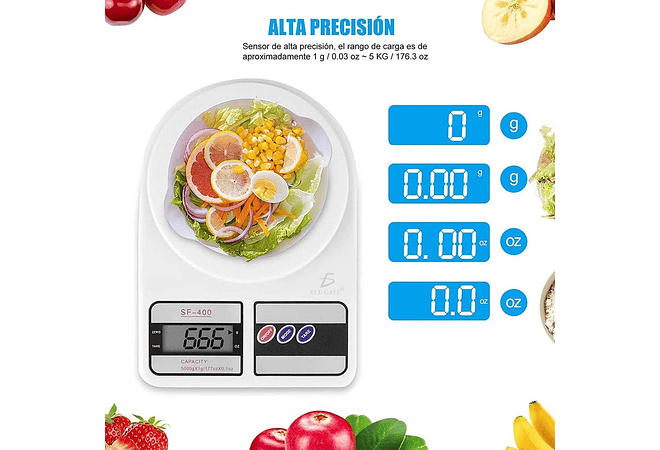 BÁSCULA DIGITAL DE COCINA MODEL #SF-400