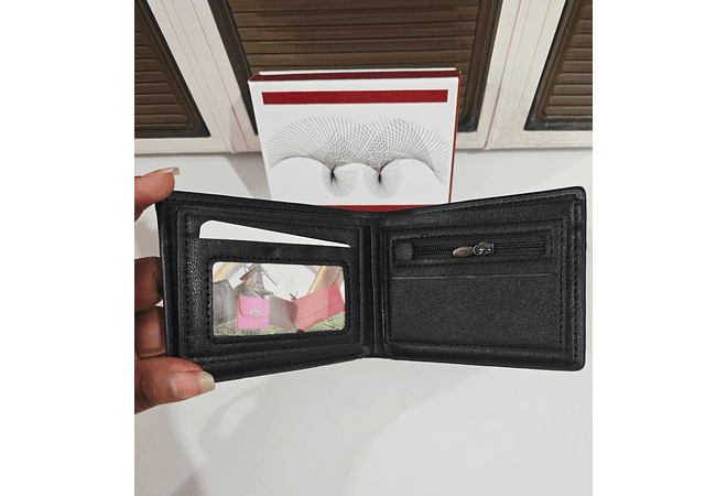 CARTERA PARA CABALLERO COM CIERRE AL AZAR MODELO#ZP-9