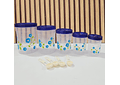 SET DE 5 TUPPER FLORES CON CUCHARITAS MEDIDORAS  MOD# 7511