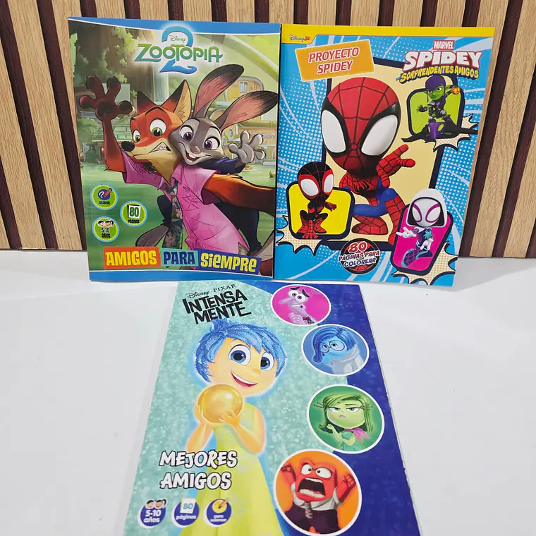 1 LIBRO PARA COLOREAR CON 80 PÁG DIFERENTES PERSONAJES 3