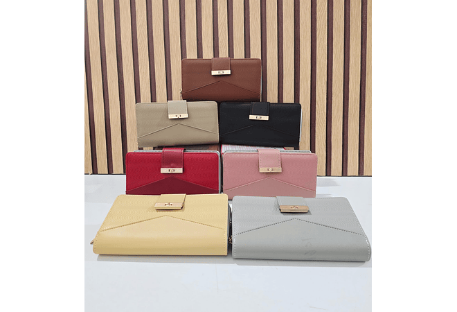CARTERA PARA DAMA CON CIERRE Y BROCHE MOD# WGT5-117