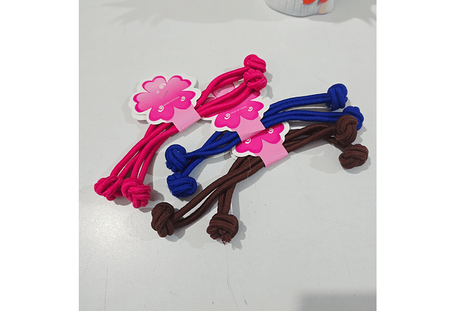 BOLSA CON 12 PARES DE LIGAS CON NUDO "DILA" PARA EL CABELLO MOD# ET/60