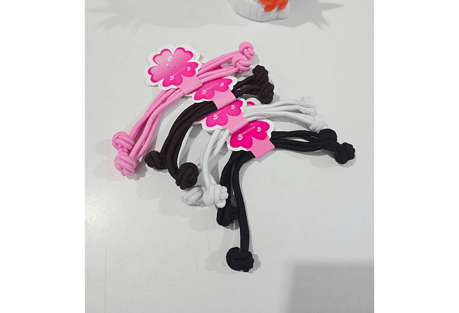 BOLSA CON 12 PARES DE LIGAS CON NUDO "DILA" PARA EL CABELLO MOD# ET/60