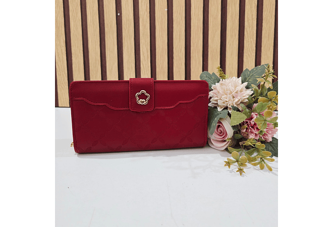 CARTERA/BILLETERA PARA DAMA BROCHE FLOR MOD# WGT5-116