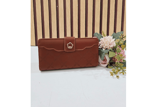 CARTERA/BILLETERA PARA DAMA BROCHE FLOR MOD# WGT5-116