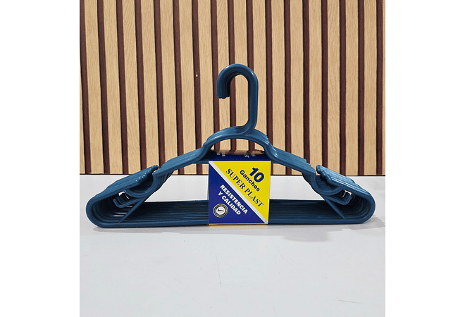 PAQ DE 10 GANCHOS DE COLORES PARA ROPA/ADULTO