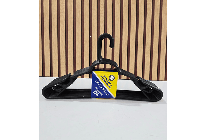 PAQ DE 10 GANCHOS DE COLORES PARA ROPA/ADULTO