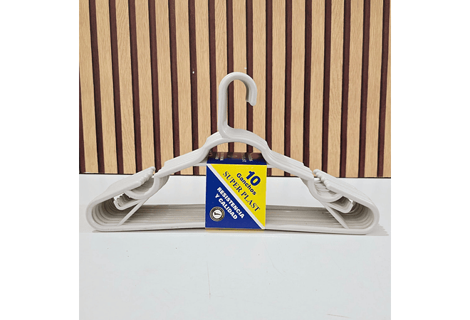 PAQ DE 10 GANCHOS DE COLORES PARA ROPA/ADULTO