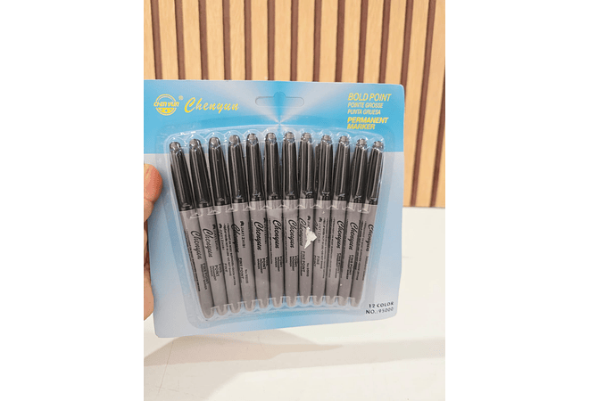 PAQ DE 12 MARCADORES (COLORES) MOD# AA-1070 O 69