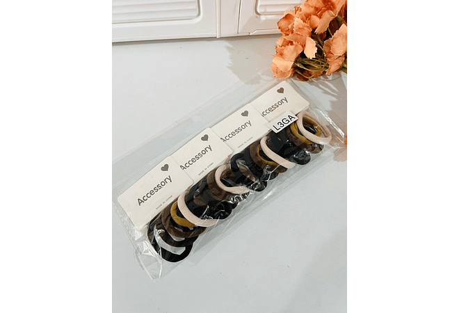 BOLSITA CON 4 SET DE DONITAS PARA EL CABELLO MOD# 3GA