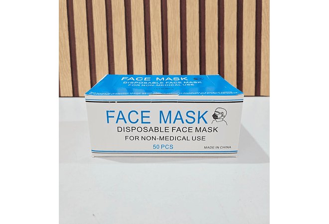 CAJITA CON 50 CUBREBOCAS AZULES PARA ADULTO MOD# 56JH17A