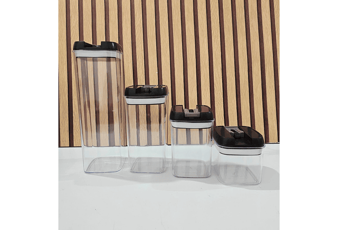 SET DE 7 CONTENEDORES PARA COCINA TAPA HERMÉTICA MOD #JN-331