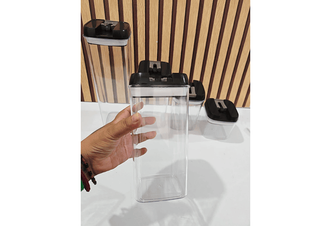 SET DE 7 CONTENEDORES PARA COCINA TAPA HERMÉTICA MOD #JN-331