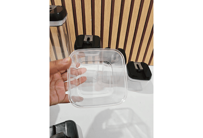 SET DE 7 CONTENEDORES PARA COCINA TAPA HERMÉTICA MOD #JN-331