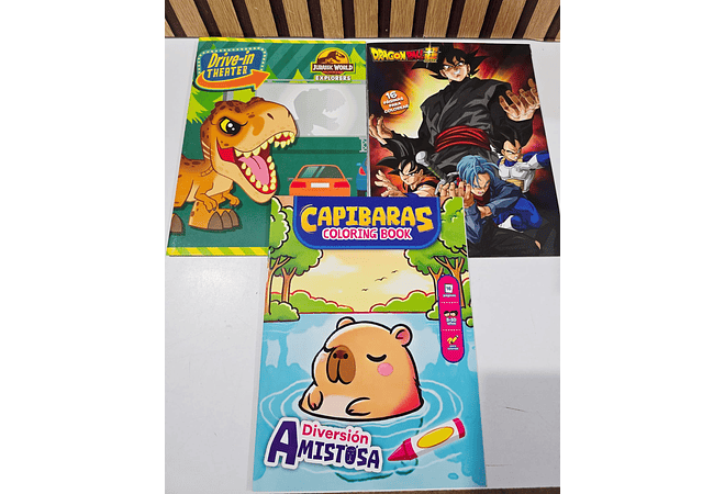 PAQ DE 3 LIBROS PARA COLOREAR VARIOS PERSONAJES DE NIÑA Y NIÑO(AL AZAR)🖍️- COPIAR