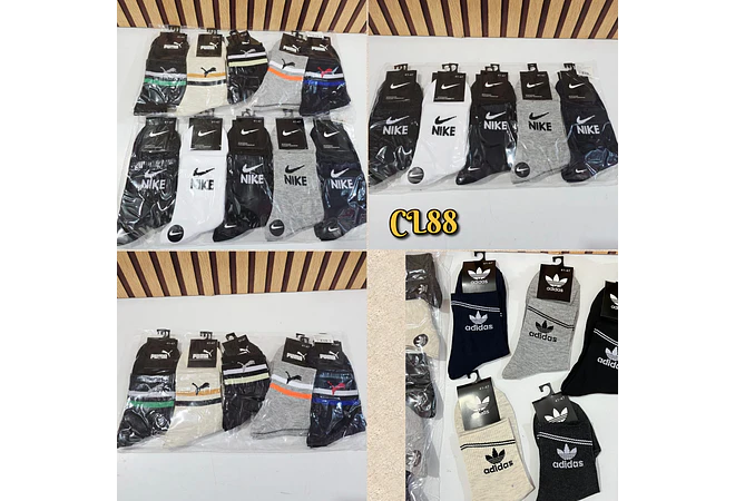 TINES PARA CABALLERO IMITACIÓN JORDAN, NIKE Y ADIDAS MOD# CL99 Y CL88  CALCETA