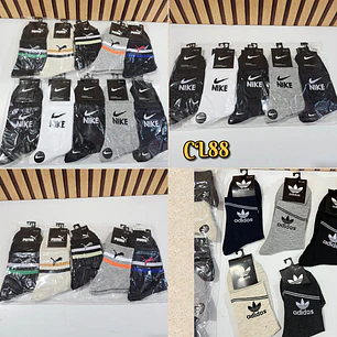 TINES PARA CABALLERO IMITACIÓN JORDAN, NIKE Y ADIDAS MOD# CL99 Y CL88  CALCETA