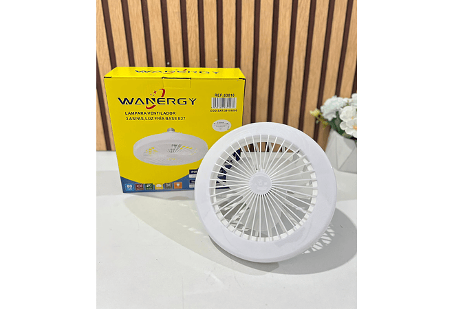 LÁMPARA VENTILADOR (LUZ BLANCA) MOD# 63016
